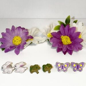 Bunny, Tree, and Butterfly Earring Bundle